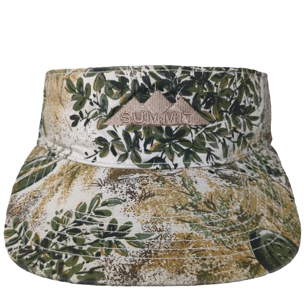 Game Guard Visor Hat Beige One Size Summit Mountain Cactus Camo Print Strapback